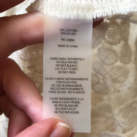 Ivory crochet woven tank - Picture 4 of 4